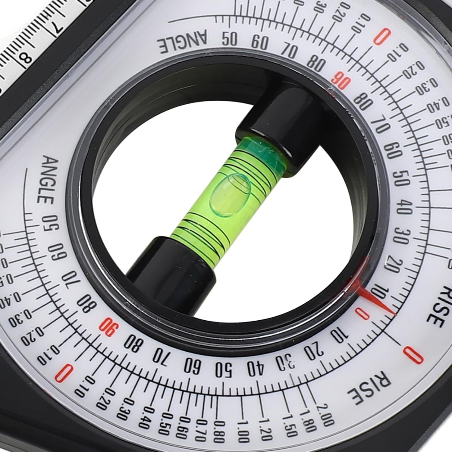 Pitch Gauge Roofing, Dual-Scale Rotary Pitch Finder with Thumb Dial, Multifunction Tool, Multi-Function Slope Gauge Constructing Engineering 130° Angle Finder with Carabiner