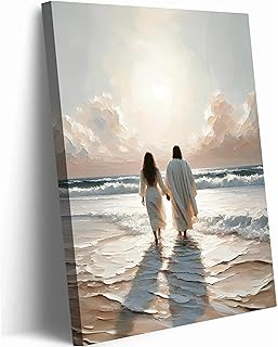 Jesus Canvas Wall Art Jesus Woman Walking on Water Wall decor pictures R...