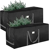 Vista 16 de BALEINE Bolsa de almacenamiento para árbol de Navidad de 9 pies, bolsa para árbol de Navidad artificial extragrande resistente con asas reforzadas