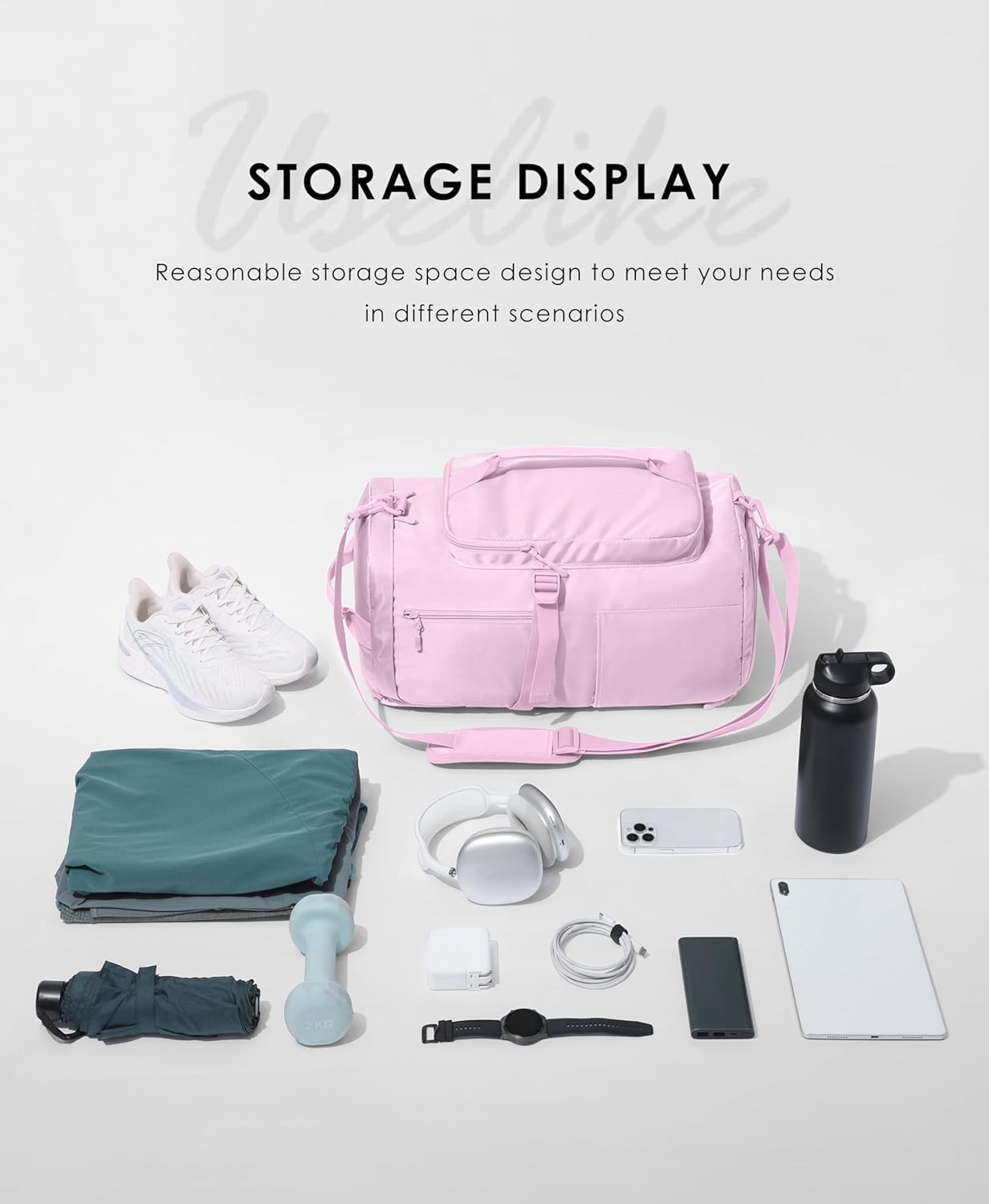 Gym Bag for Women with Shoe Compartment and Wet Pocket Convertible Gym Backpack workout Duffel Bag Multiple Pockets 30L - Image 5