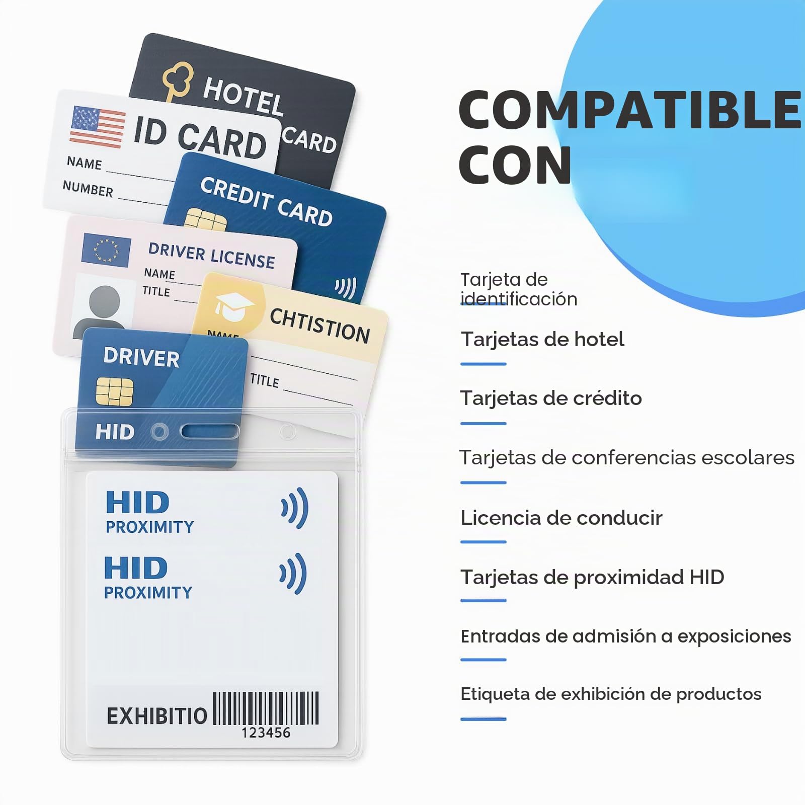 12 x funda vertical para tarjeta, tarjetero de plástico, funda de PVC impermeable, funda protectora de tarjetas resistente con cierre de cremallera resellable