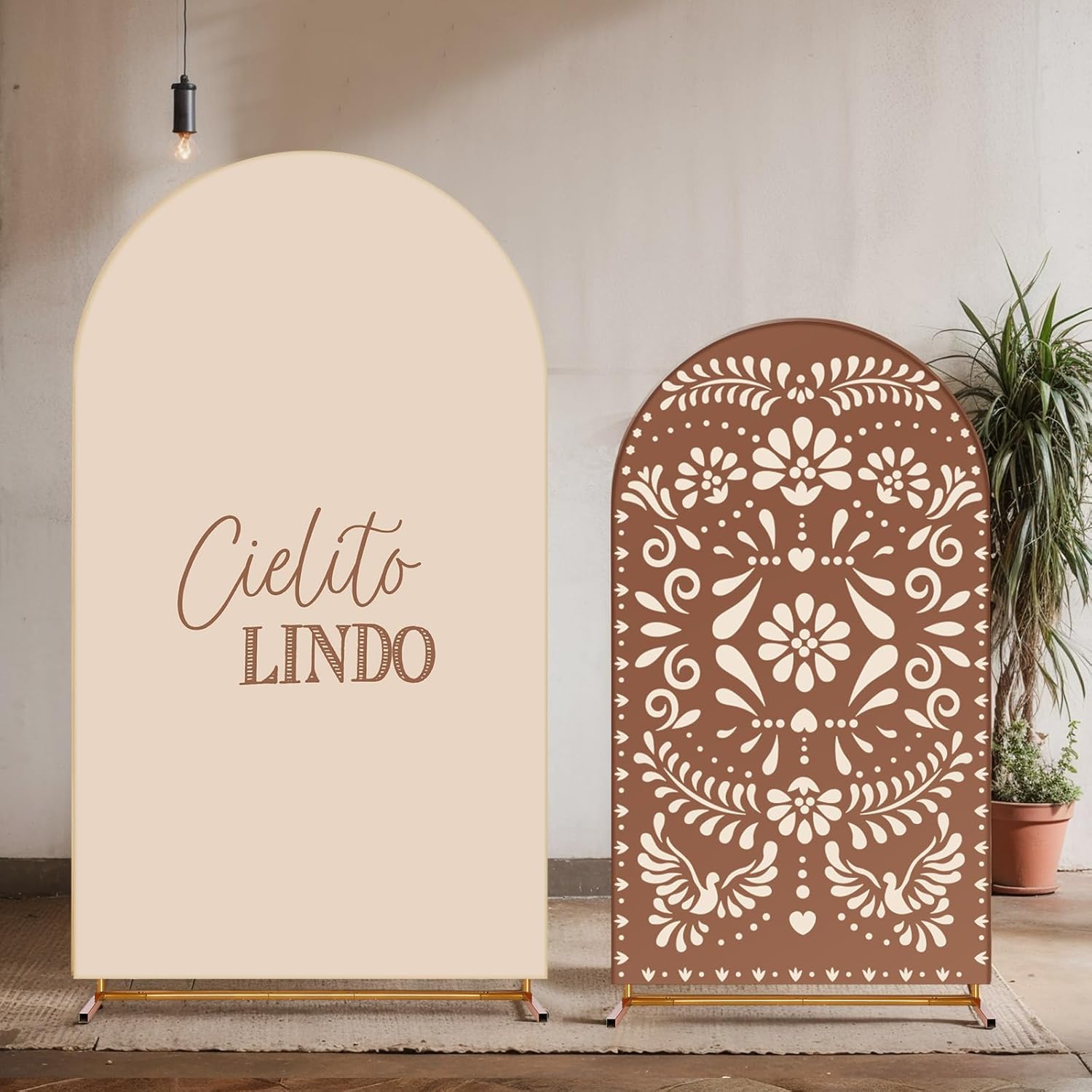 2 Pcs Cielito Lindo Arch Backdrop Cover 6ft and 7.2ft Spandex Stand Cover for Mexican Baby Show Birthday Wedding Bridal Shower Party Decorations - Image 7