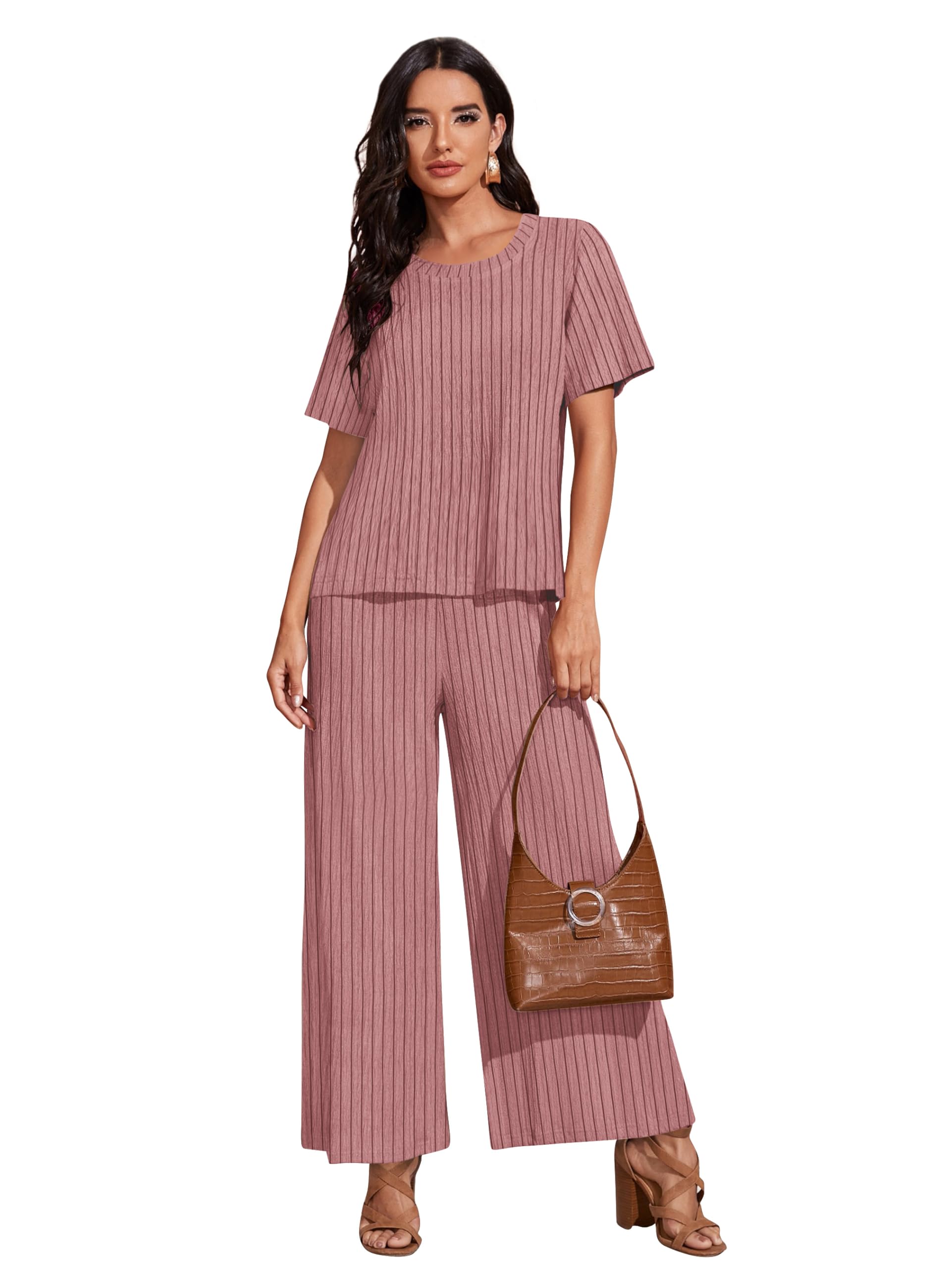 keri perry Women’s Pajama Set with Top & Pants|| Korean Night Suit|| Light Weight Striped Printed Set || Soft & Comfy Sleepwear for Girls & Women || Coord Sets-picture-31