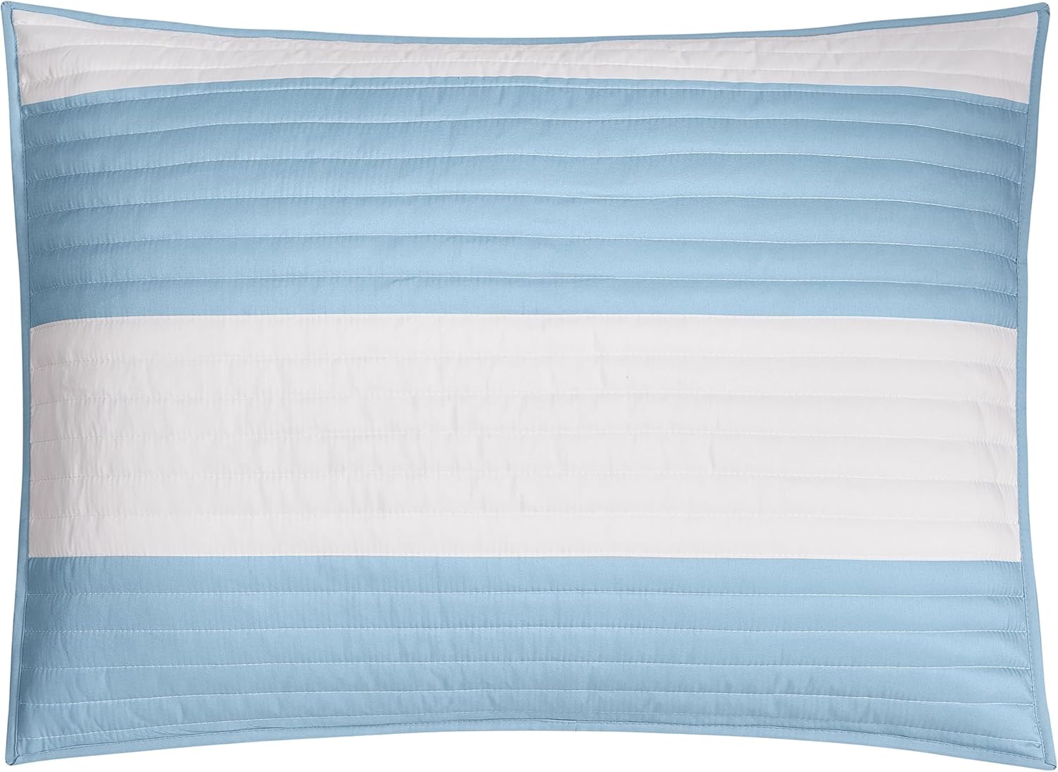 Urban Playground All Seasons Lavelle Blue/White Stripe Quilt Set - 2 Piece Soft Brushed Microfiber Kids Bedding Set for Boys/Girls – Machine Washable (Twin)