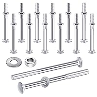 Vista 17 de Zonon 12 Juegos de Pernos de Carro Negros de 3/8 x 6 Pulgadas, Kit de Pernos de Carro Galvanizados, Incluye Arandelas Resistentes al Óxido y Tuercas