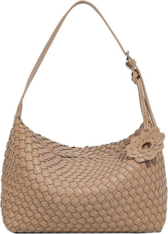 JINMANXUE Fringe Hobo Bag - Retro Handmade Woven Tote Bag for Women, Travel Shoulder Handbag