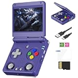 RG34XXSP Retro Handheld Game Console Linux 3.4 inch IPS Screen 720*480 5000+ Classic Games 64G Card RG 34XXSP Retro Gaming Console Handheld 3300mAh Battery Compatible with WiFi HDMI Bluetooth Purple