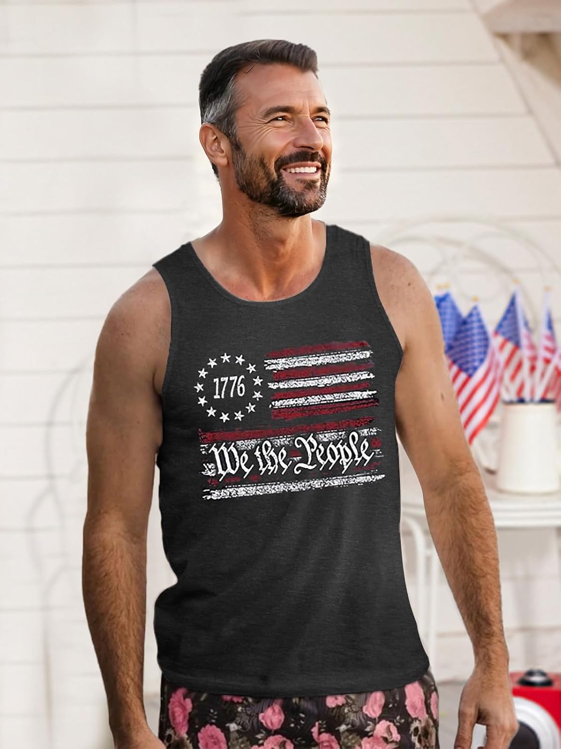 4th of July Tank Top Men 250 Anniversary Patriotic Sleeveless Shirts Stars and Stripes Independence Day Muscle Tanks - Image 6