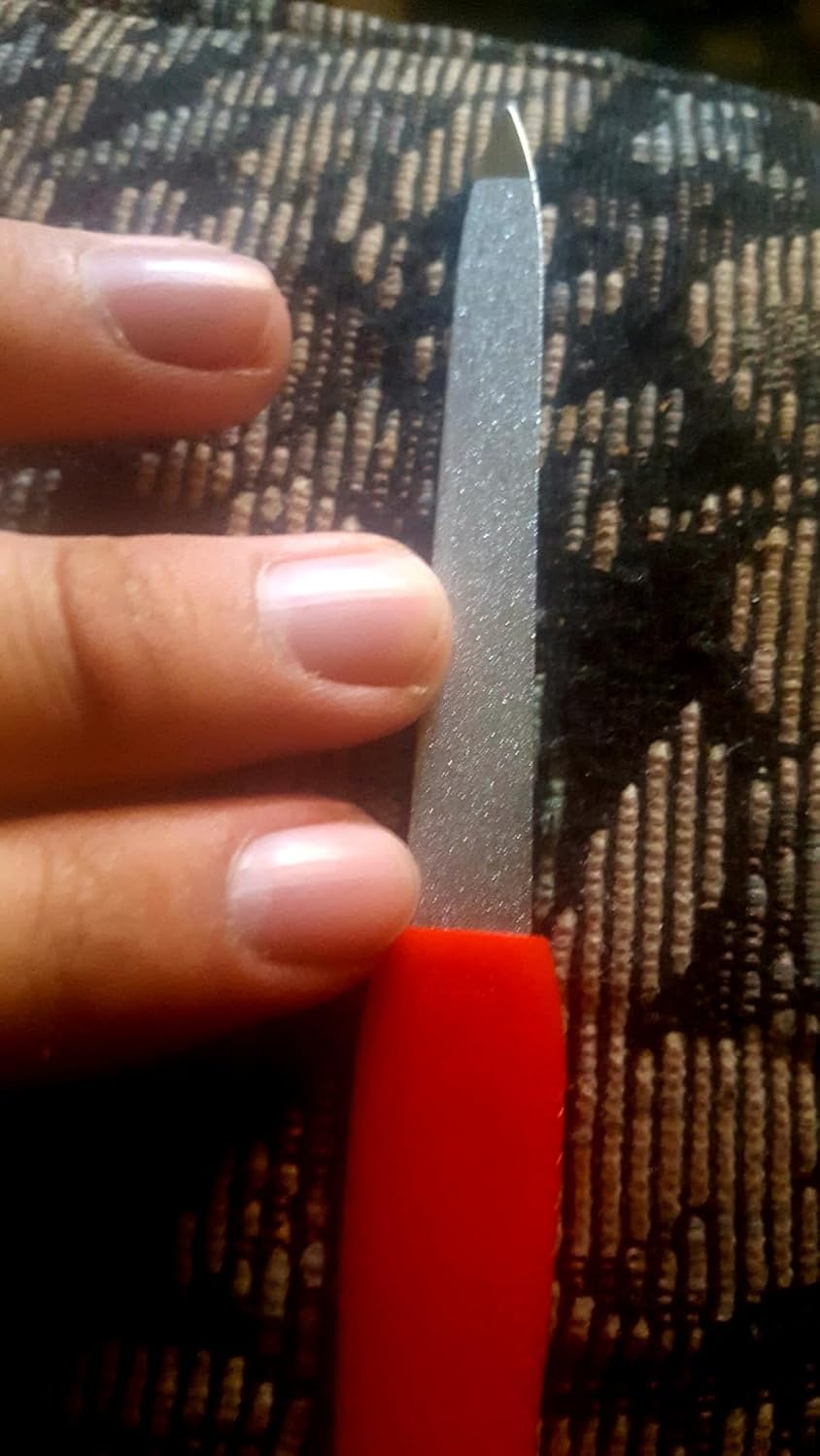 Revlon Emeryl File, Metal Nail Filer With Easy Grip Handle & Double-Sided Fingernail Buffer For Precise Manicure Shaping & Smoothing, 1 Count