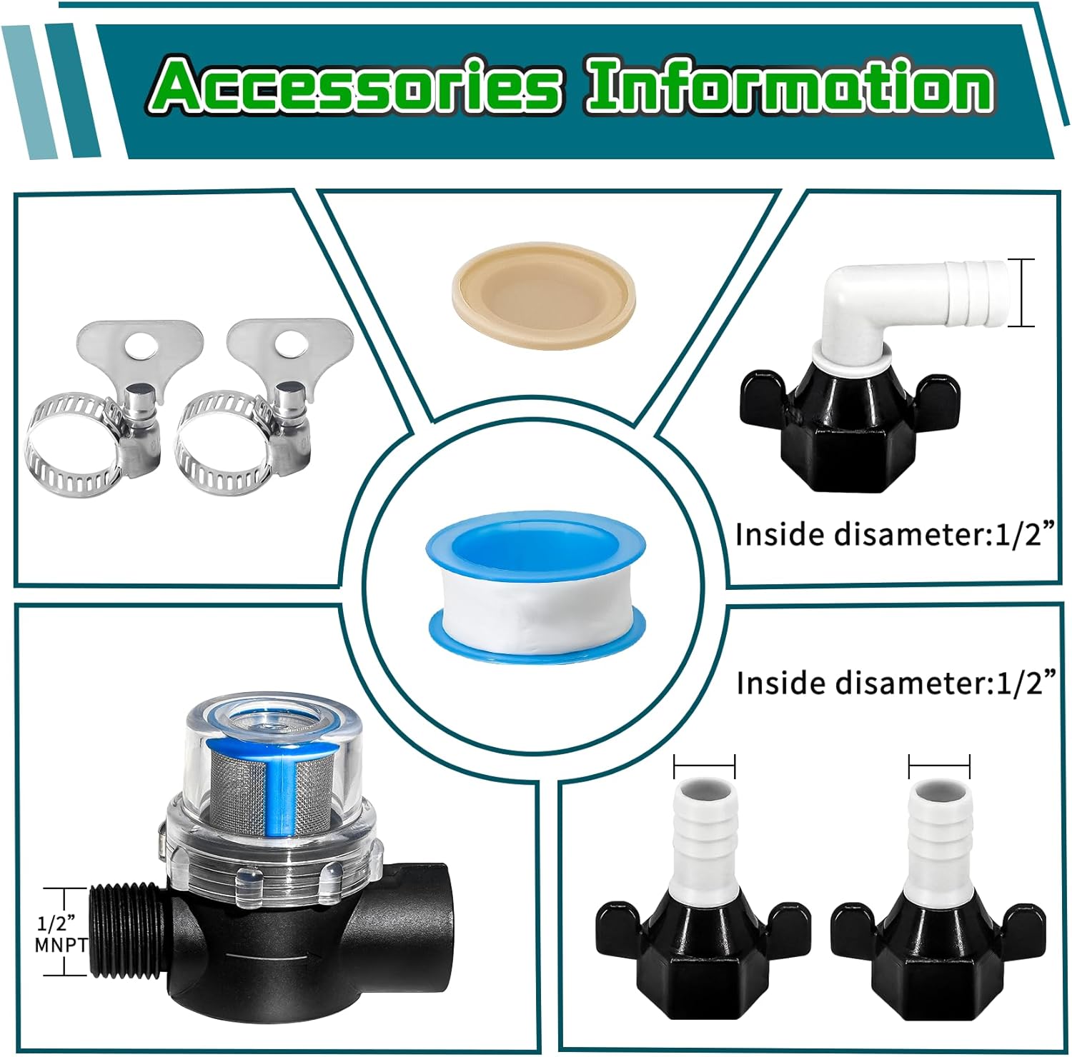 2088-403-144/2088-554-144 Diaphragm Pump,12 V 45 PSI RV Water Pump,3.5 Gallons Per Minute Fresh Water Pump with 1/2MNPT Connection for RV Marine Yacht