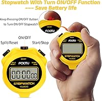 Vista 3 de FCXJTU Digital Simple Stopwatch Timer, No Bells, No Alarm, Simple Basic Operation, Silent, Clear Display, ON/Off, Large Display for Swimming Running