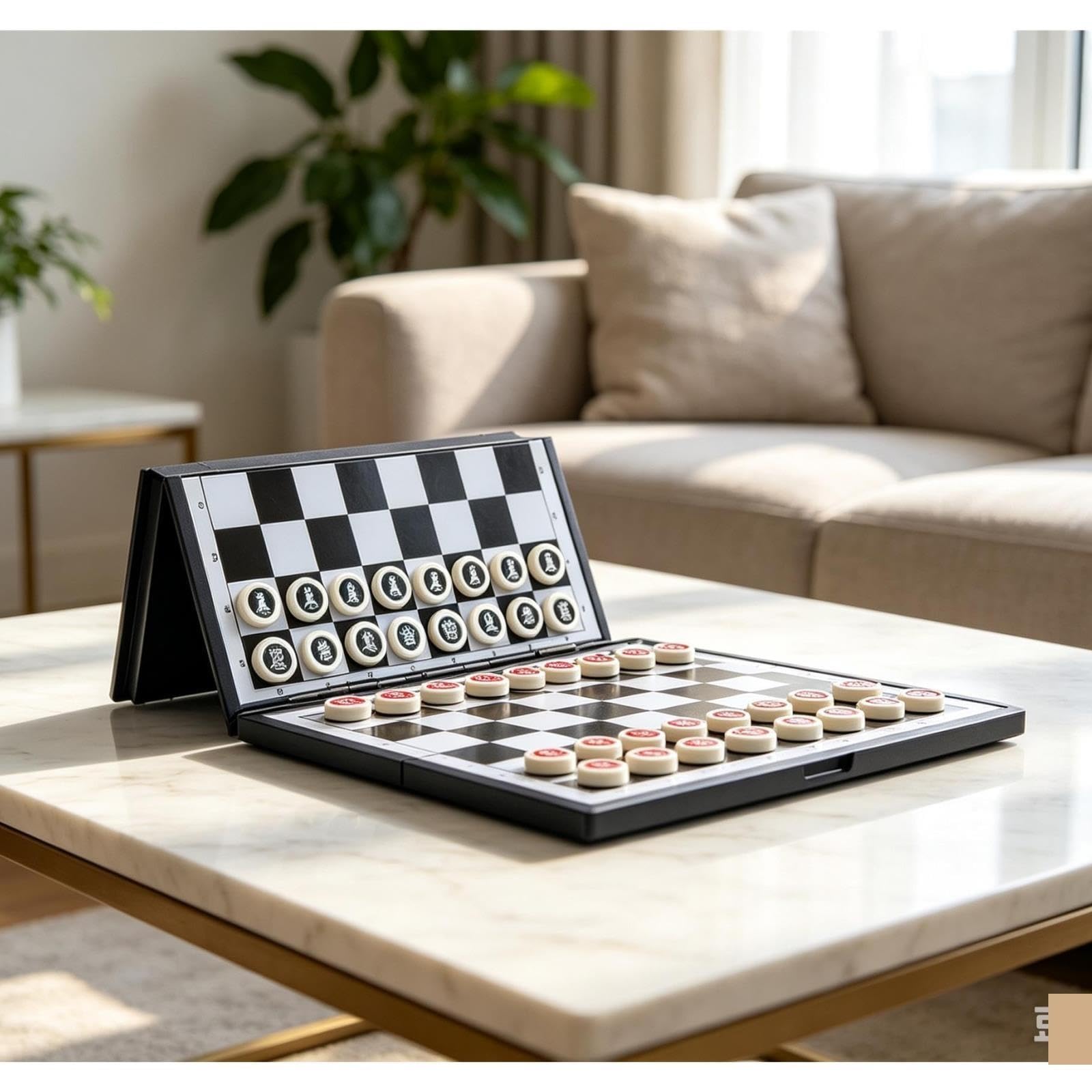 Gioco da tavolo portatile pieghevole magnetico di scacchi cinesi Scacchi
