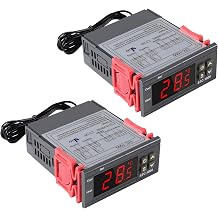 2pcs STC-1000 Digital Temperature Controller 24V Thermostat Incubator Temperature Regulator Relay Heating Cooling Sensor Probe Cable