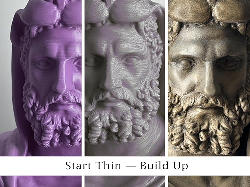 Miniatura 3 de SculptCoat - Esteatita  Revestimiento de pincel similar a la piedra para impresiones 3D, manualidades y esculturas  (gris esteatita)