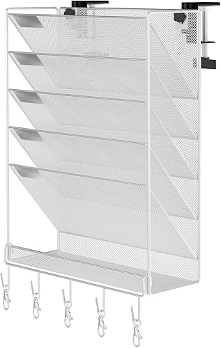 Organizador de archivos, para fijar sin taladrar, soporte para documentos A4 y suministros de oficina, almacenamiento, soporte de revista de pared,