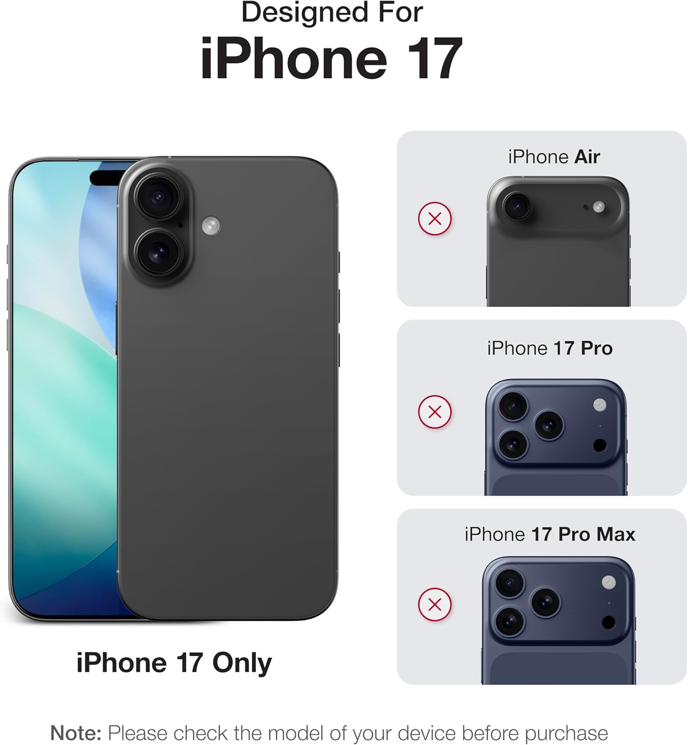 AMAZINGthing for iPhone 17 [Minimal Mag Case], Designed for MagSafe Accessories, 7.7FT Drop Proof, Magnetic Phone Cover, Anti Yellowing, Transparent