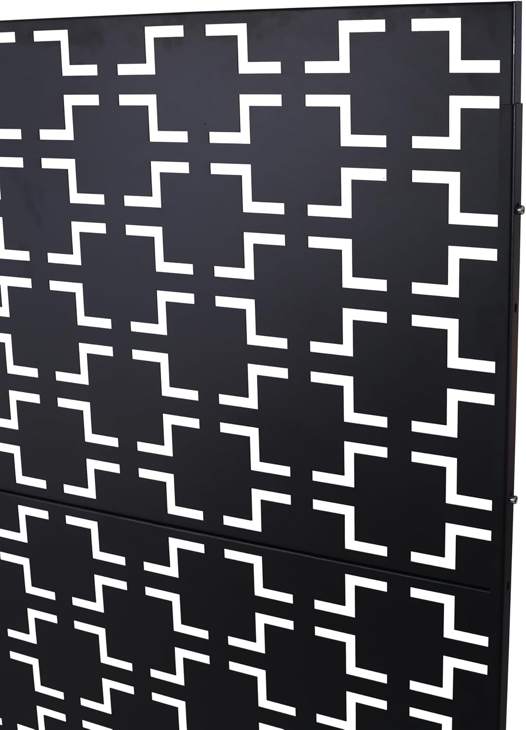 Freestanding Metal Privacy Screen 76 in H x 48 in W – Outdoor Indoor Decorative Fence Panel for Patio, Balcony, Deck, Garden, Lawn, Living Room & Office