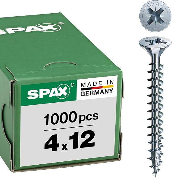 SPAX - Tornillo cincado claro, 4,5 x 45 mm, 200 Unidades - 4