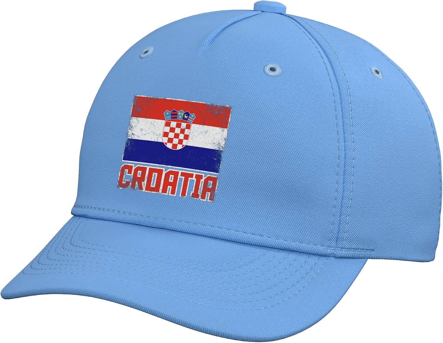 Croatia Flag Vintage Retro Country Croatian Pride Adjustable Baseball Hat