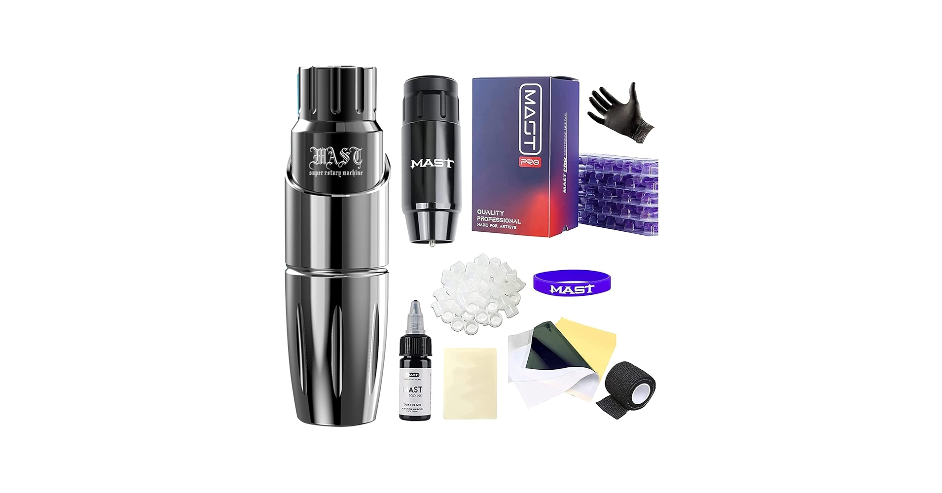 Amazon.com: Mast Tour Tattoo Gun Kit, Cordless Rotary Tattoo
