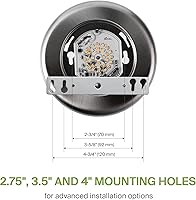 Vista 5 de ASD Paquete de 6 luces LED de disco de 4 pulgadas, 10 W 5CCT 2700K-5000K 685LM CRI90+, lámpara de techo regulable, disco de montaje en superficie