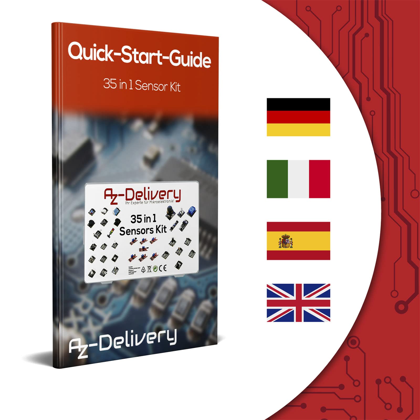 AZDelivery 35 in 1 Sensori di moduli kit accessori compatibile con Arduino incluso un E-Book!