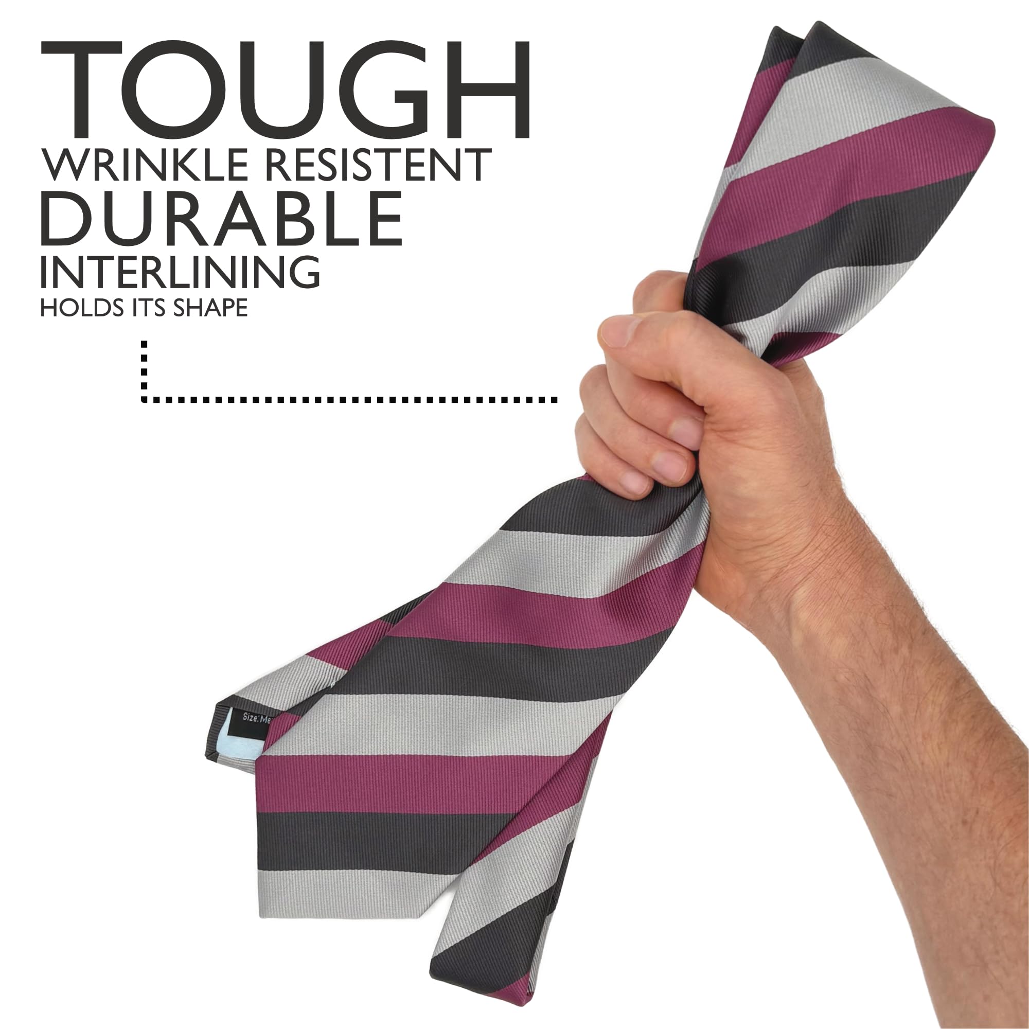 Paquete de 4 corbatas para hombre, Conjunto de rayas 04 5