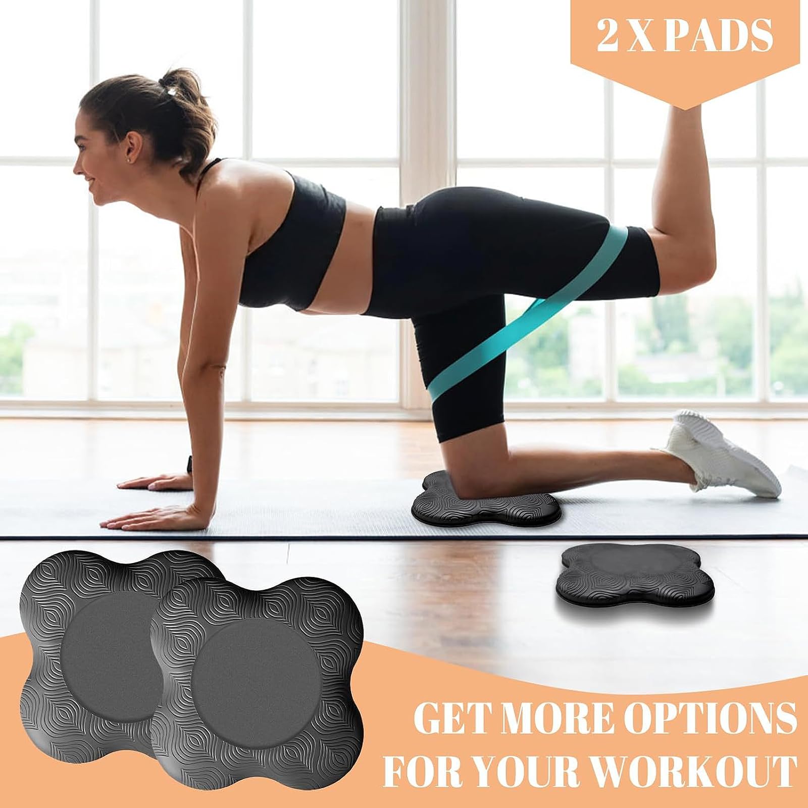 Genouillères De Yoga - 2 Pièces 20x20 Cm, En TPE Antidérapant, Pour Protéger Les Genoux (yoga, Pilates) - 9