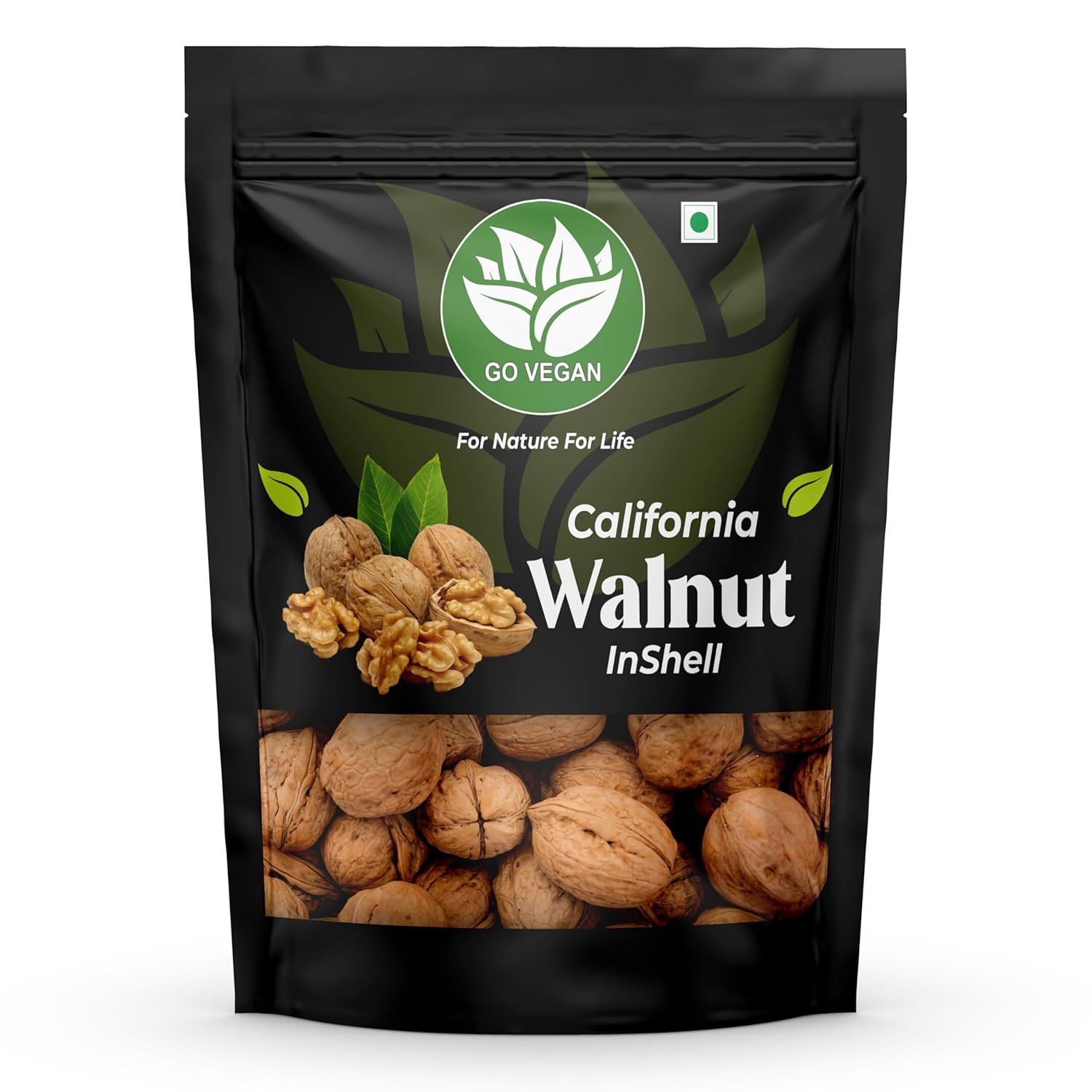 Go Vegan Natural Raw Walnut Inshells Sabut Akrot High in Protein & Iron