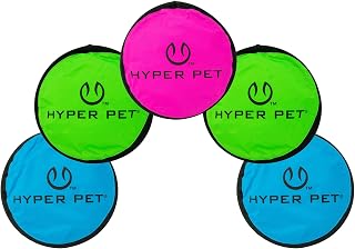 HyperPet Flippy Flopper 9" Soft Flying Disc Dog Toys - Tooth-Safe, Water-Floating Fetch Discs, Pack of 5 for All Breeds