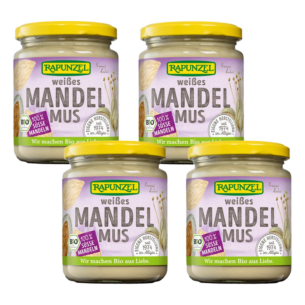 Rapunzel Mandelmus weiss, 4er Pack (4 x 250g) - Bio