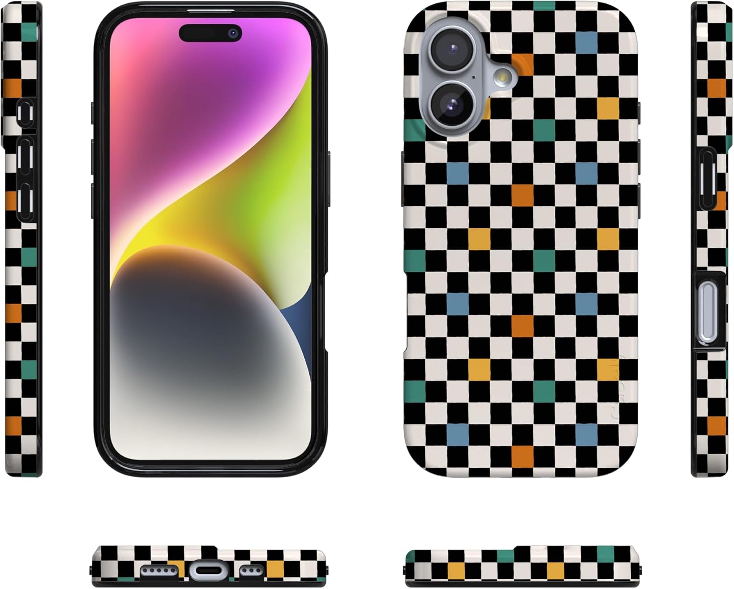 Casely iPhone 17 Case | Old Skool | Retro Checkerboard | Compatible with MagSafe | Classic Ultra Slim Design