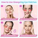 Onespring Under Patches oculaires (32 Nombre de paires) - Infusion de collagène, anti-pouffe & Traitement du cercle sombre - Luxueux soin de la peau pour les sacs sous les yeux & Fines lignes, cadeaux pour les femmes