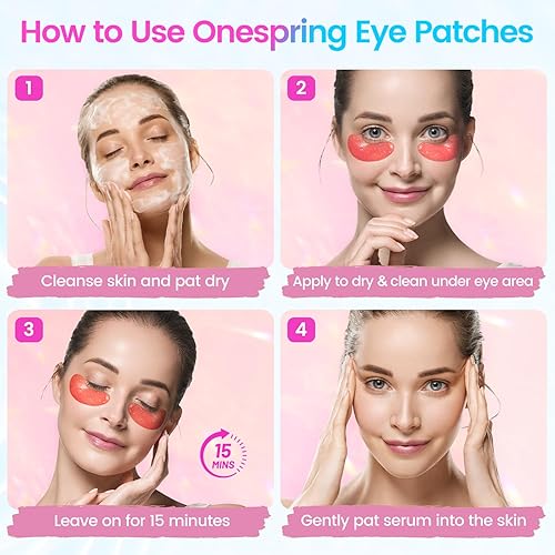 Miniatura 6 de Parches para debajo de los ojos (24 pares)  Almohadillas de gel para ojos mejoradas para arrugas, ojos hinchados, ojeras, bolsas de ojos,