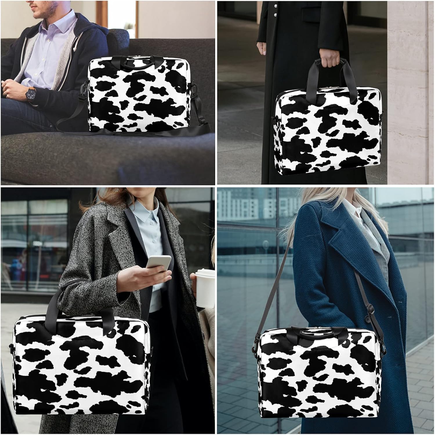 Laptop Shoulder Bag Laptop Case Computer Bag, Laptop Sleeves Briefcase, Laptop Shoulder Messenger Bag with Handle Strap - Image 4