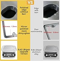 Vista 5 de Marco de matrícula de acero inoxidable pulido con tapas de rosca cromadas, 2 agujeros inoxidables, acabado cromado a prueba de óxido, 2