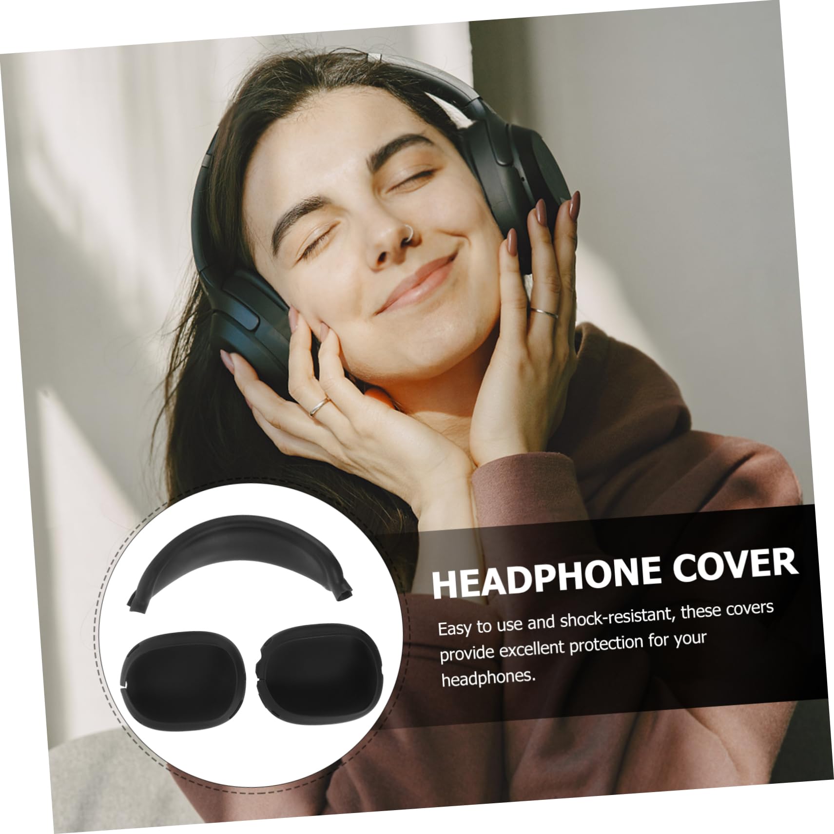 Angoily 5juegos Fundas para Auriculares TPU Compatible Protección Antirayaduras y Cómoda Almohadilla para Cabeza