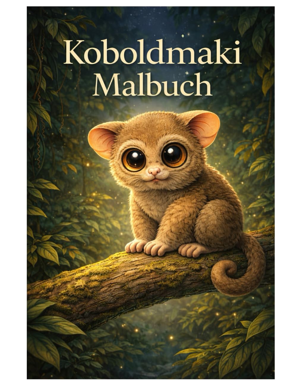 Koboldmaki Malbuch: 50 faszinierende Ausmalbilder der nachtaktiven Riesaugen-Primaten – Für Kinder und Erwachsene zum Ausmalen und Entspannen