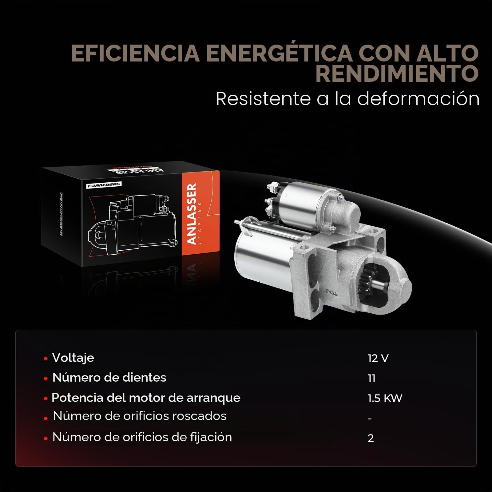 Frankberg Motor de arranque 14 kW 9000884 | Compatible con: Model 3.0LX Penta 4.3GL 5.0GL