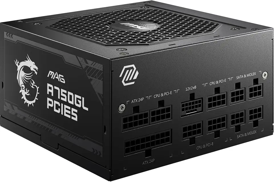 MSI MAG A750GL PCIE5 ATX 3.0 80 Plus Gold Modular Power Supply