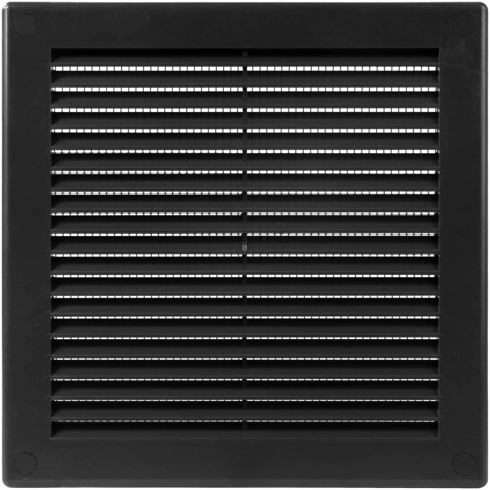 ECOPRO VENT 200x200mm (8 Inch) Black Square Air Vent Cover - Plastic Air Vent Grille with Insect Mesh Screen - External Wall Ventilation Cover for HVAC Ducts, Ceiling or Wall Vents - Indoor Outdoor — image 1