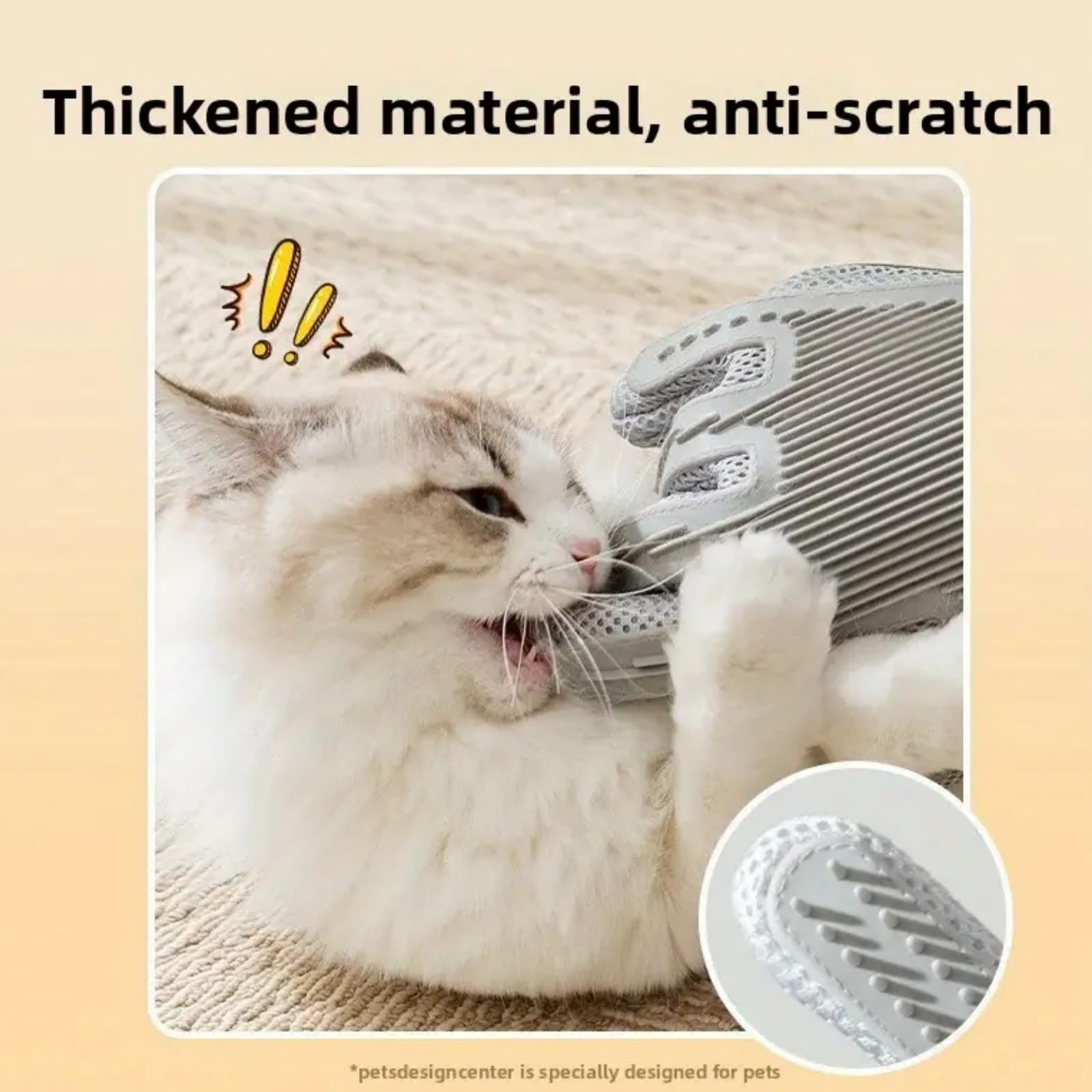 Double Sided Pet Grooming Gloves, Dog Hair Remover & Cat Grooming Glove - Image 4