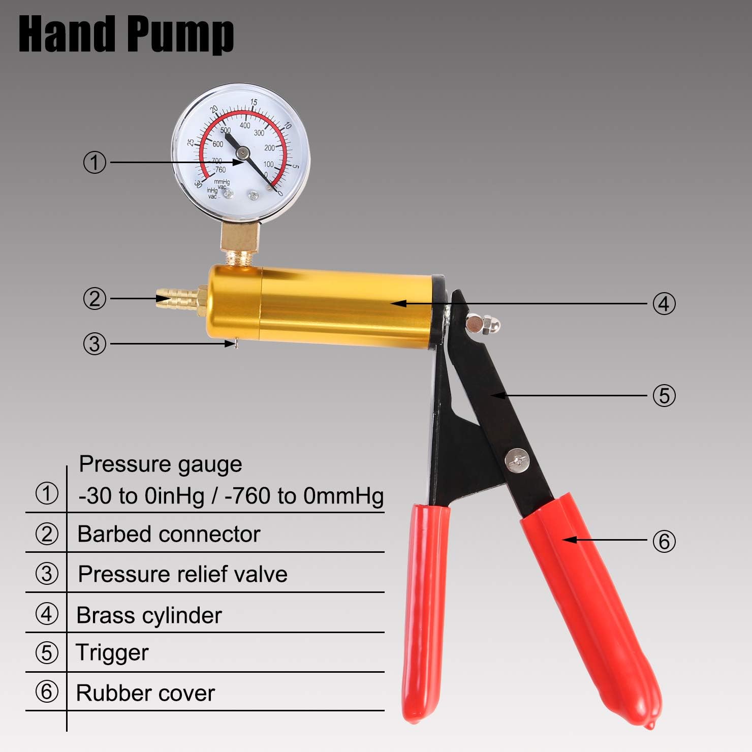YSTOOL Brake Clutch Fluid Hand Pump Vacuum Bleeder Tool Kit Brake Oil Change Power Steering Fluid Bleeding Set with Hand Pump Jar Adapters for Auto Car Truck Motorcycle Use (Blue)