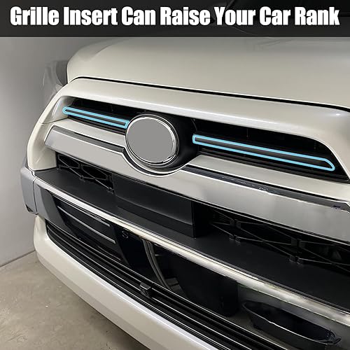 Miniatura 2 de JERBOR 1 par de insertos de rejilla central frontal negra brillante para Toyota 4Runner TRD Pro Sport 2020 2021 2022 2023 2024