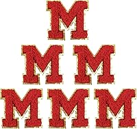 Vista 24 de 6 piezas de parches de letras de chenilla autoadhesivas, parches de letras preppy de 2 pulgadas para bolsos, ropa y sombreros, grandes pegatinas