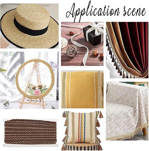 Miniatura 5 de PH PandaHall Cinta de encaje de poliéster de 13 yardas, cinta de encaje de poliéster de 0.6 pulgadas, cinta de tela decorativa, costura para