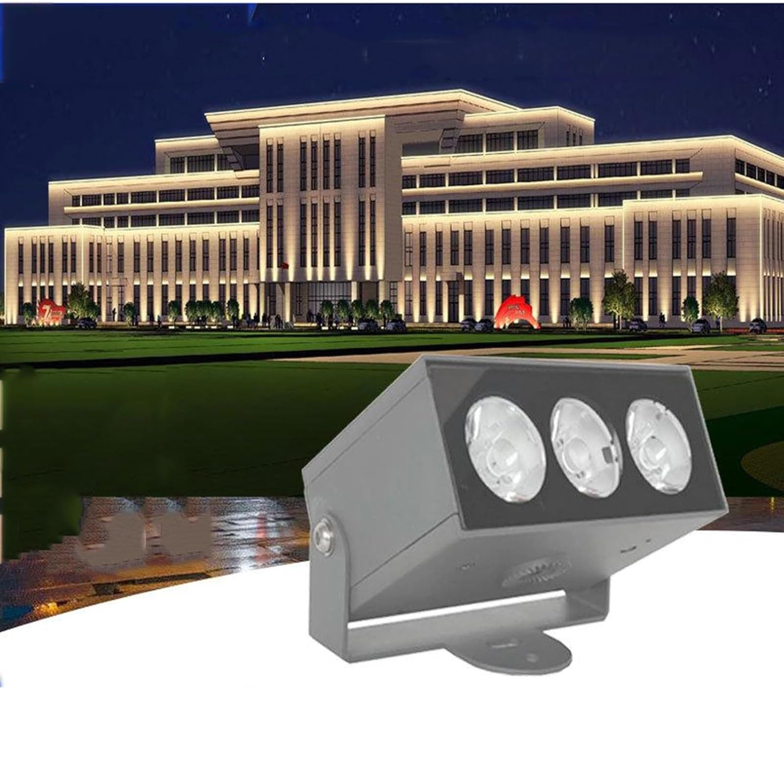 Reflektor obrotowy - Reflektory LED, zewnętrzny wodoodporny reflektor LED IP65, wiązka światła LED 220 V dalekobieżne światło punktowe, oświetlenie krajobrazowe do zewnętrznej pralki ściennej