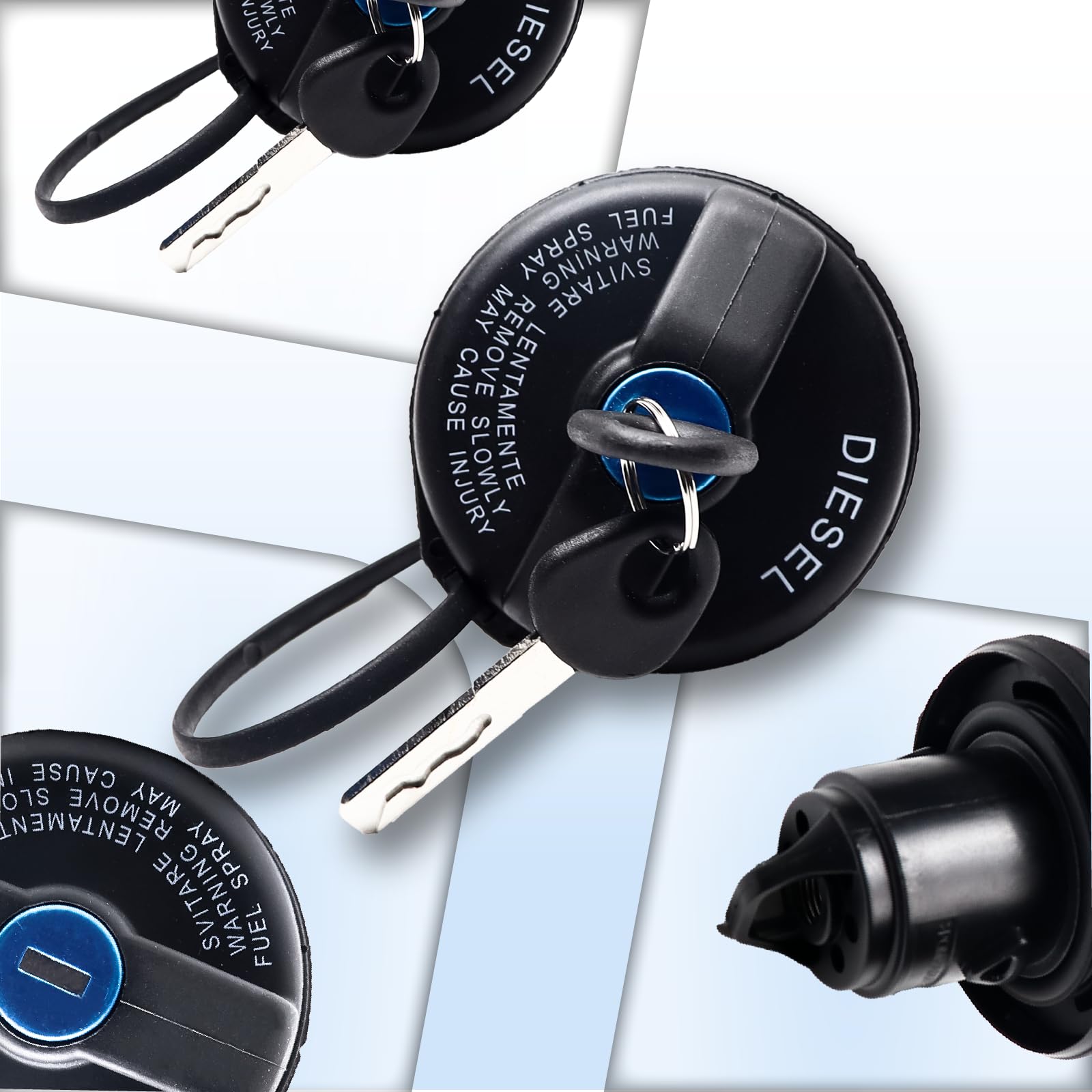 Tapa Tanque Bloqueable con 2 Llaves Cerradura para Tapa Depósito Combustible para DUCATO Autobús Plataforma/Chasis Furgoneta 71802900