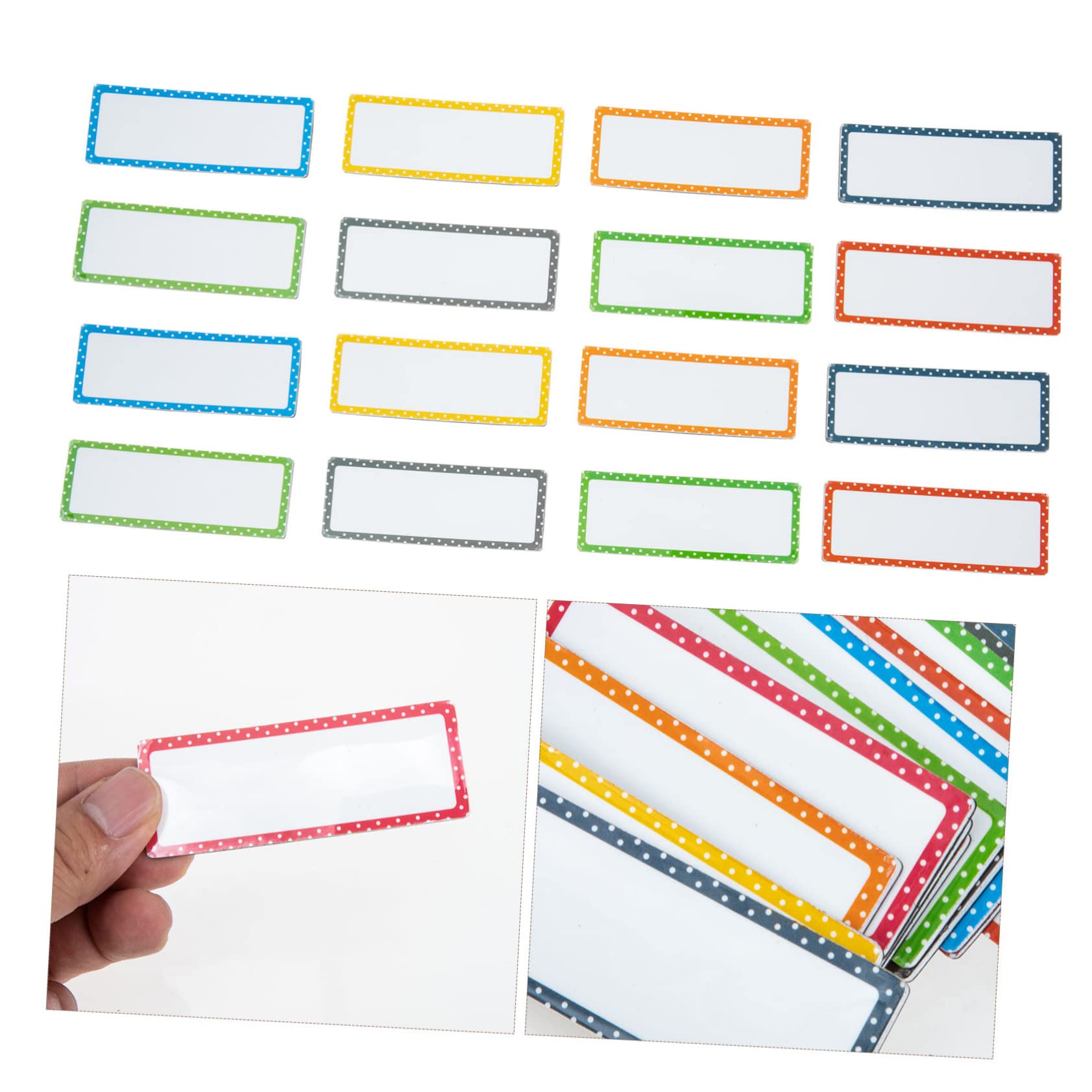 ARTIBETTER 3 Sätze Magnetische Namens Aufkleber Kühlschrank Magnetische Etikettenstreifen Schreiben Sie Auf Magnetaufkleber Namensschilder-magnet Eva 16 Stück * 3