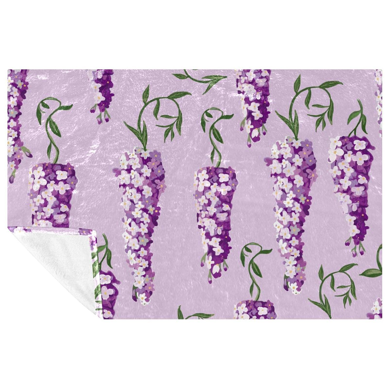 Couverture chaude lit canapé plaid glycine 150x100cm multifonction
